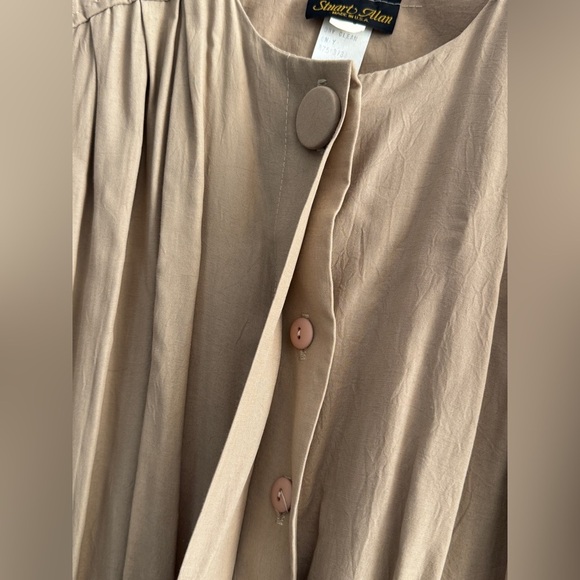 Vintage Stuart Alan Tan Women's Dress - Picture 5 of 10